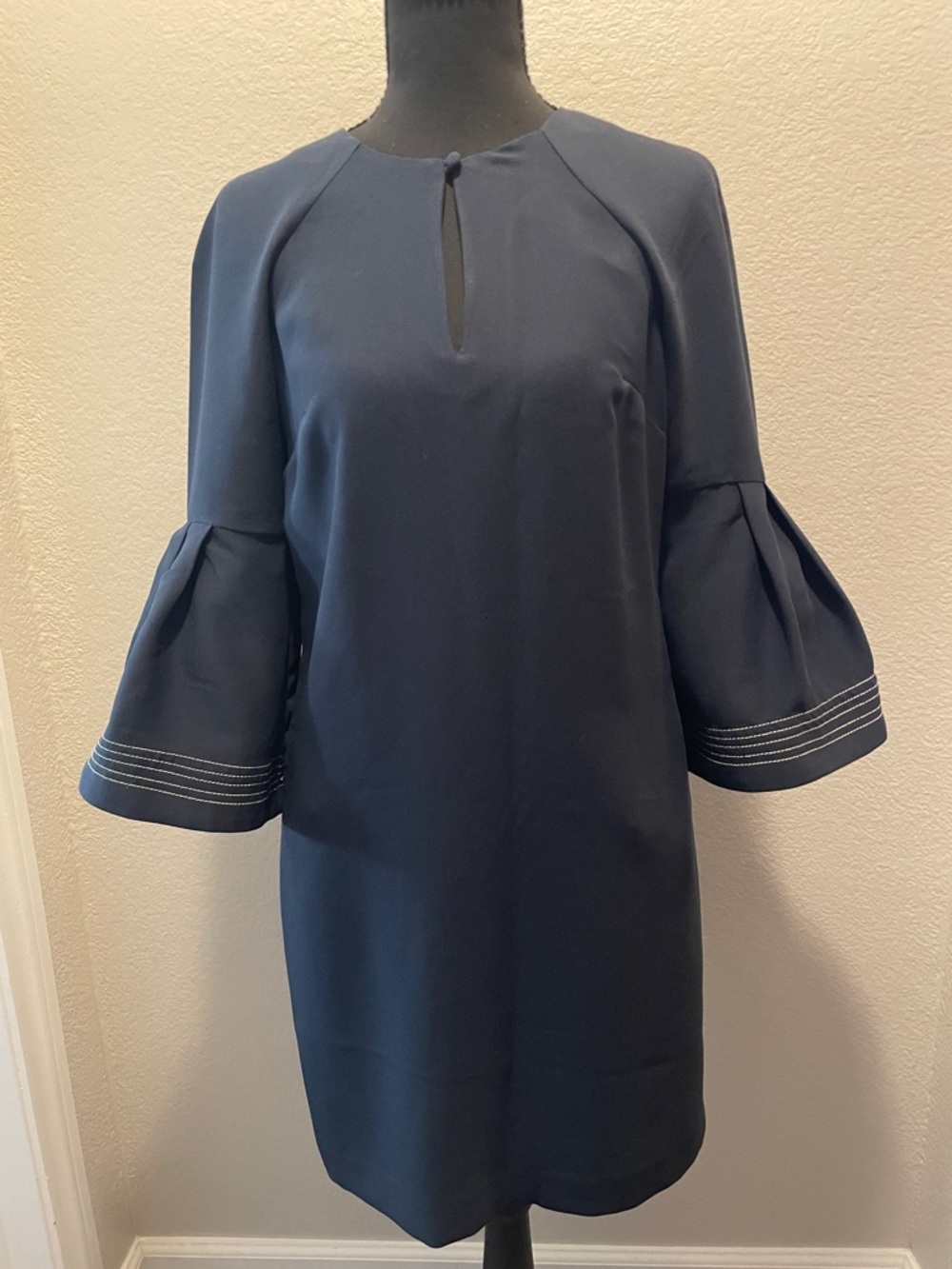 Banana Republic Navy Bell Sleeve Shift Dress